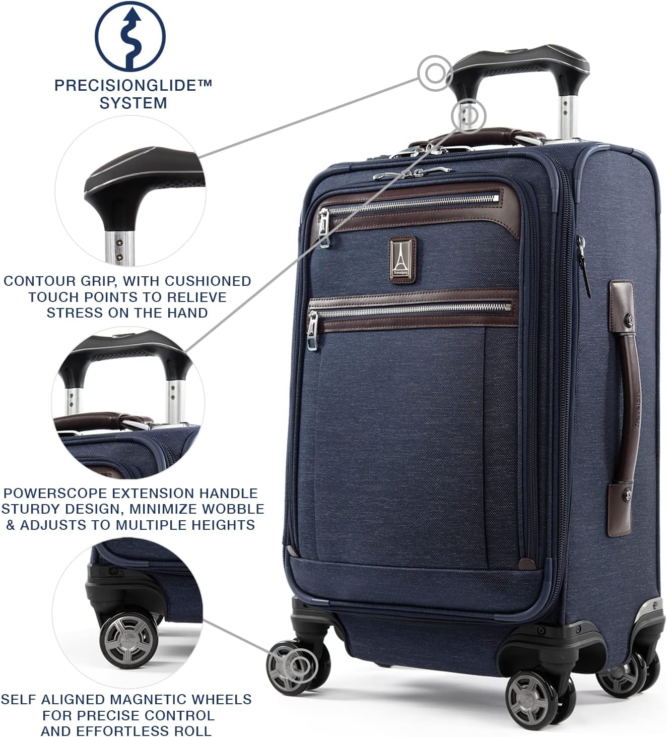 Travelpro Platinum Elite Softside Expandable Carry on Luggage